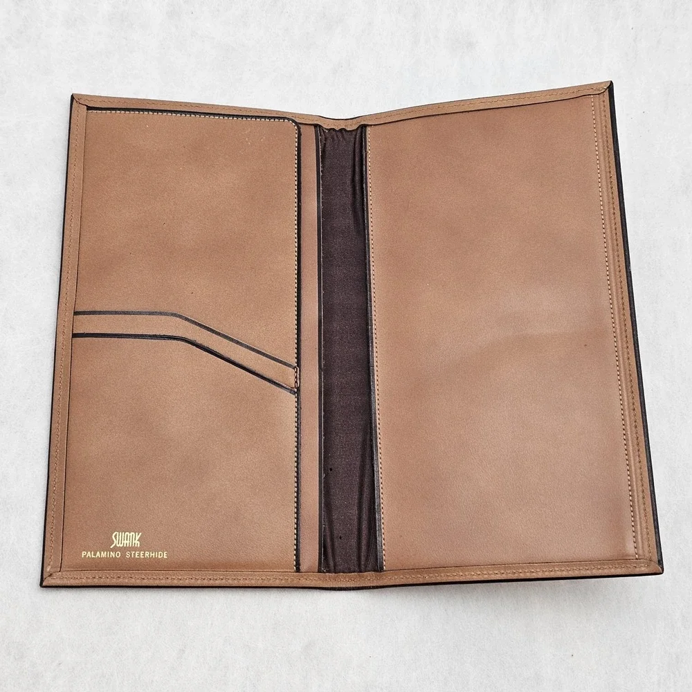 EUC VTG Swank Palomino Steerhide Chest Pocket Wallet / Travel Document Holder